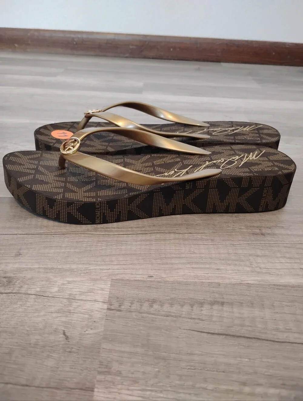 Michael Kors Monogram Flip Flop Sandals